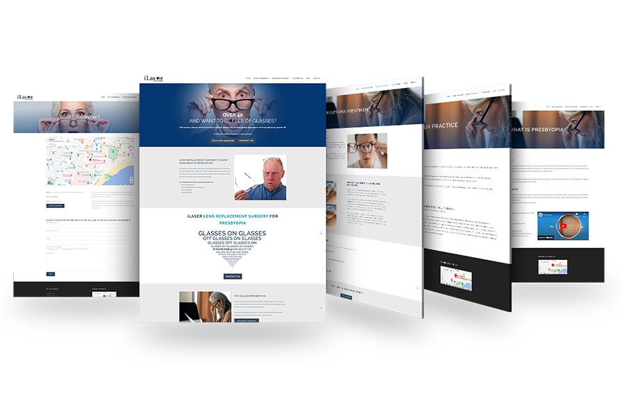 iLaser-5Screens-1sml Laser Eye Surgery Website Case Study Design - Websites designed and developed on WordPress by Websites Au Melbourne