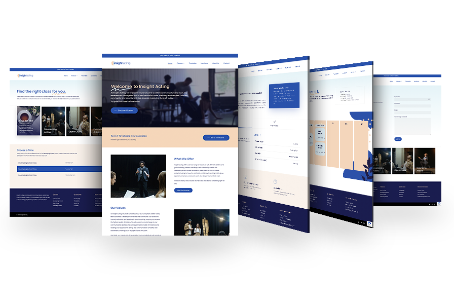 Insight-Acting-5Screens Website Design St Kilda Studio - Websites designed and developed on WordPress by Websites Au Melbourne