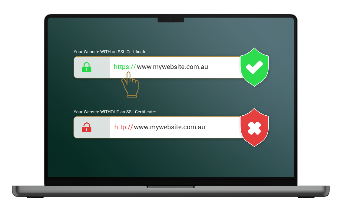 SSL Certificate Illustration - Websites designed and developed on WordPress by Websites Au Melbourne
