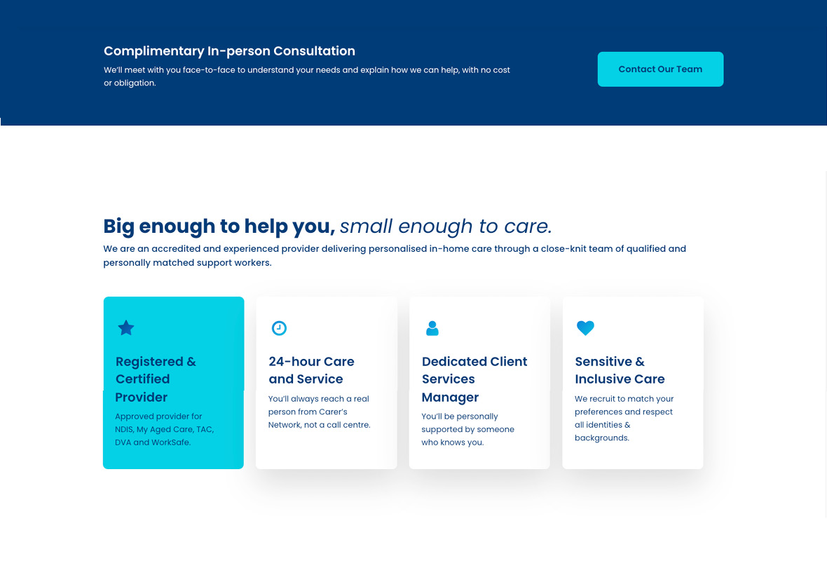 Carer's Network Website Update