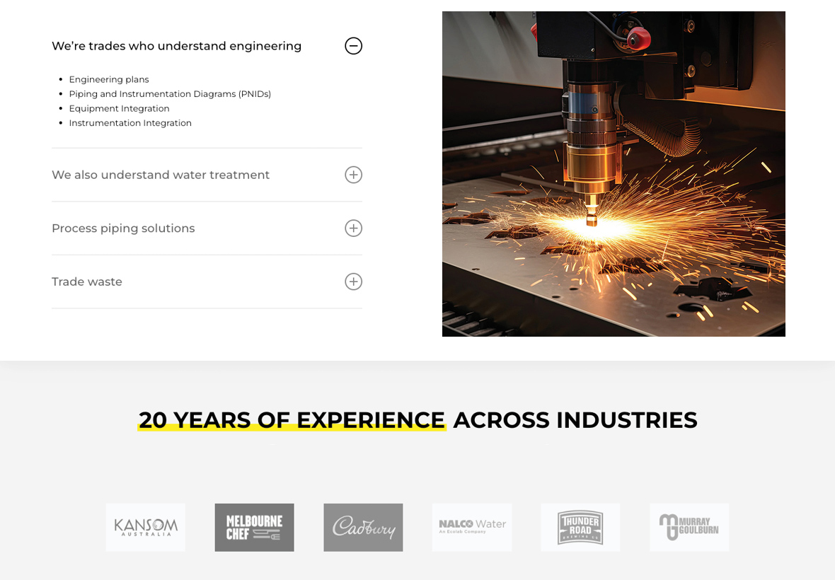 Website Design Melbourne for a Metal Fabrication Business - Websites Au Melbourne - Content Creation Agency